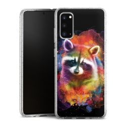 Silikon Glitter Case transparent-silber