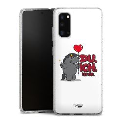 Silikon Glitter Case transparent-silber