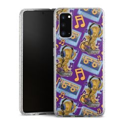 Silikon Glitter Case transparent-silber