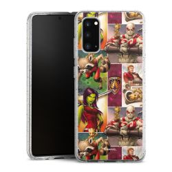 Silikon Glitter Case transparent-silber