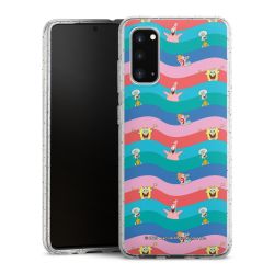 Silikon Glitter Case transparent-silber