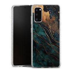 Silikon Glitter Case transparent-silber