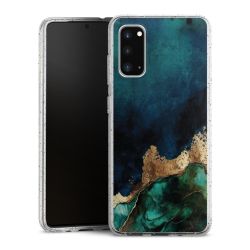 Silikon Glitter Case transparent-silber