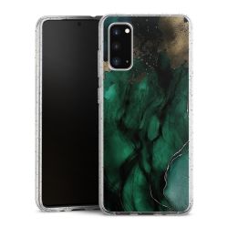 Silikon Glitter Case transparent-silber