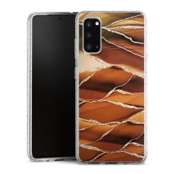 Silikon Glitter Case transparent-silber