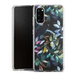 Silikon Glitter Case transparent-silber