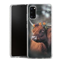 Silikon Glitter Case transparent-silber