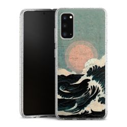 Silikon Glitter Case transparent-silber