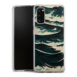 Silikon Glitter Case transparent-silber