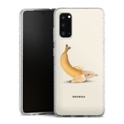 Silikon Glitter Case transparent-silber