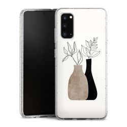 Silikon Glitter Case transparent-silber