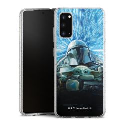 Silikon Glitter Case transparent-silber