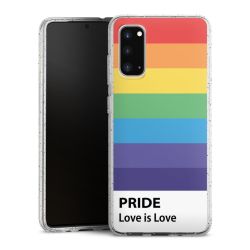 Silikon Glitter Case transparent-silber