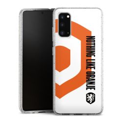 Silikon Glitter Case transparent-silber