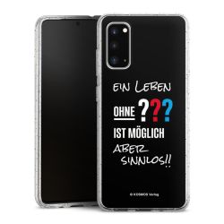 Silikon Glitter Case transparent-silber