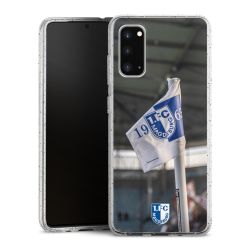 Silikon Glitter Case transparent-silber