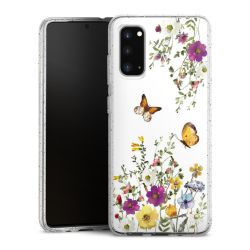 Silikon Glitter Case transparent-silber