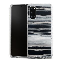 Silikon Glitter Case transparent-silber