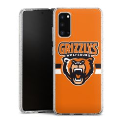 Silikon Glitter Case transparent-silber