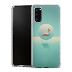 Silikon Glitter Case transparent-silber