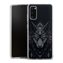 Silikon Glitter Case transparent-silber