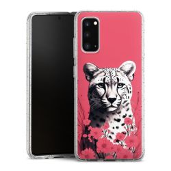 Silikon Glitter Case transparent-silber