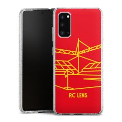 Silikon Glitter Case transparent-silber