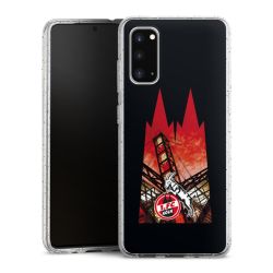 Silikon Glitter Case transparent-silber