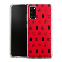 Silikon Glitter Case transparent-silber