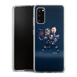 Silikon Glitter Case transparent-silber