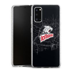 Silikon Glitter Case transparent-silber