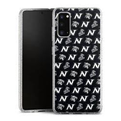 Silikon Glitter Case transparent-silber