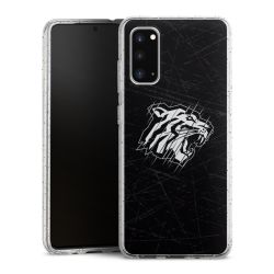 Silikon Glitter Case transparent-silber