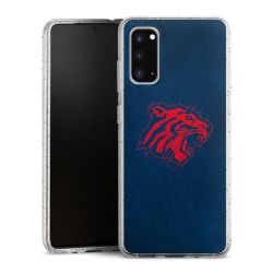 Silikon Glitter Case transparent-silber