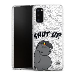 Silikon Glitter Case transparent-silber