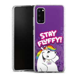 Silikon Glitter Case transparent-silber