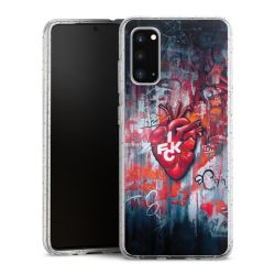 Silikon Glitter Case transparent-silber