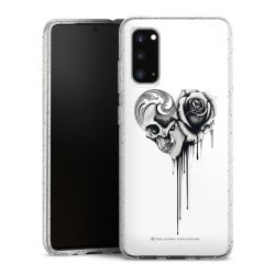 Silikon Glitter Case transparent-silber