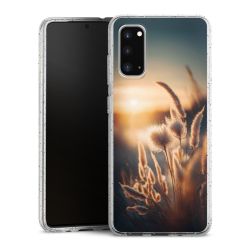 Silikon Glitter Case transparent-silber