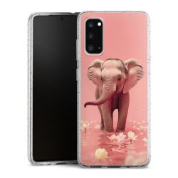 Silikon Glitter Case transparent-silber