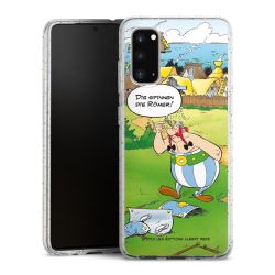 Silikon Glitter Case transparent-silber