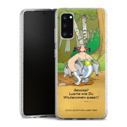 Silikon Glitter Case transparent-silber