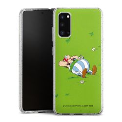 Silikon Glitter Case transparent-silber