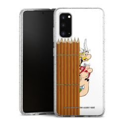 Silikon Glitter Case transparent-silber