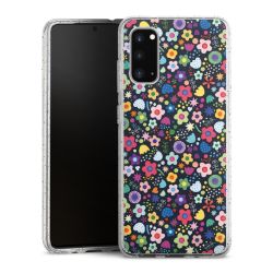 Silikon Glitter Case transparent-silber