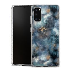 Silikon Glitter Case transparent-silber