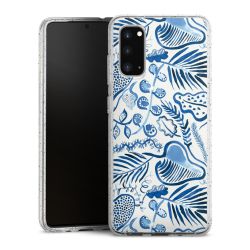 Silikon Glitter Case transparent-silber