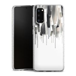 Silikon Glitter Case transparent-silber