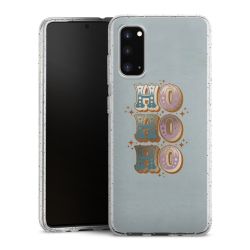 Silikon Glitter Case transparent-silber