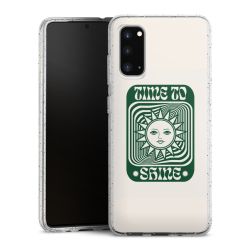 Silikon Glitter Case transparent-silber